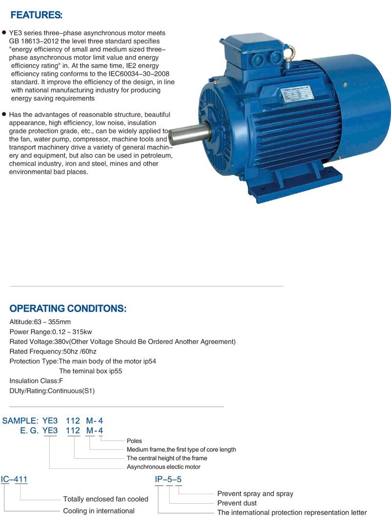 Ys 90L Series Three Phase Asynchronous Motor